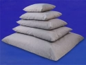 Shredded Foam Pet Bed - Gray and White Cover