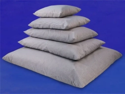 Shredded Foam Pet Bed - Gray and White Cover