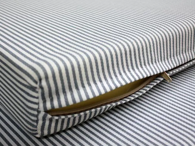 Custom Gray and White Striped Cover