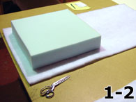 Foam Laying On Dacron to Demonstrate Overhang