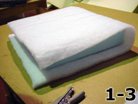 Dacron Folded Over Foam To Demonstrate Overhang