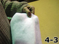 Hand Folding Dacron Over Corner of Foam