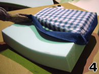 Foam Being Put Into Cover