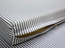 Custom Gray and White Striped Cover