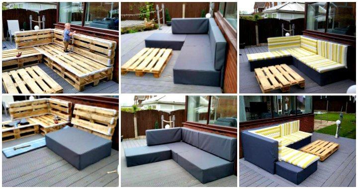 6 progress snap shots of assembling the DIY cushion foam interchangeable sofa