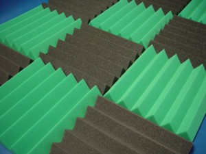 Green and Black Acoustic Wedge Tiles Green and Black Acoustic Wedge Tiles