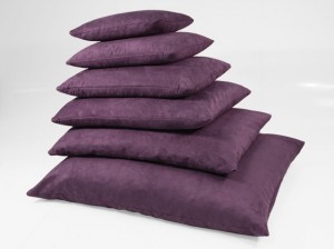 Suede Aubergine Floor Pillows