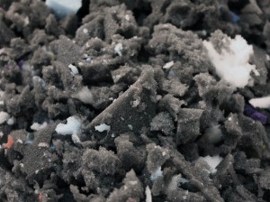 Shredded Charcoal Foam Filler