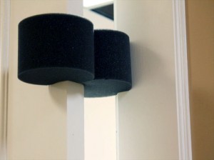 Open-Cell Charcoal Foam Door Stopper